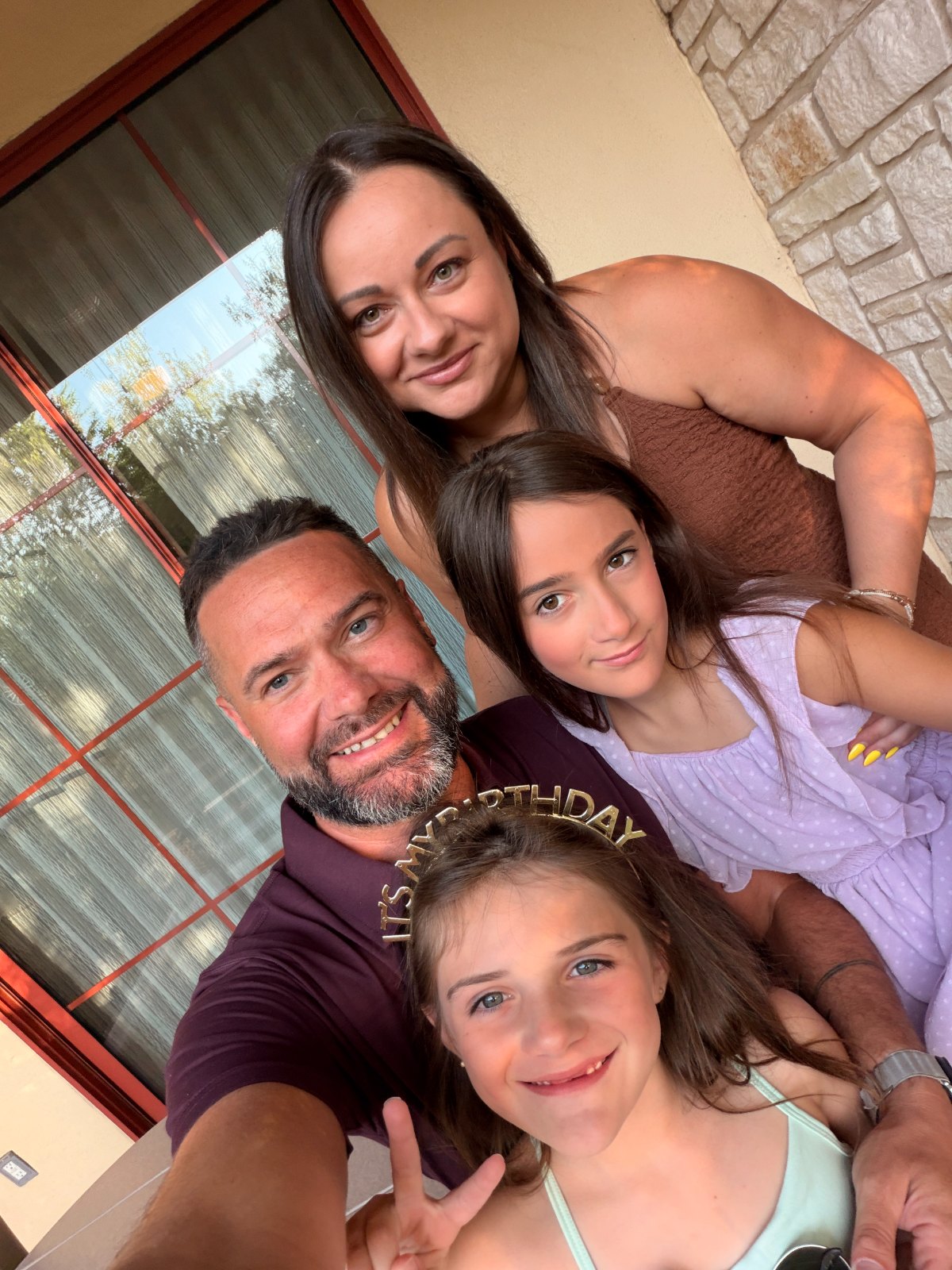 James Coccaro with his wife and daughters.